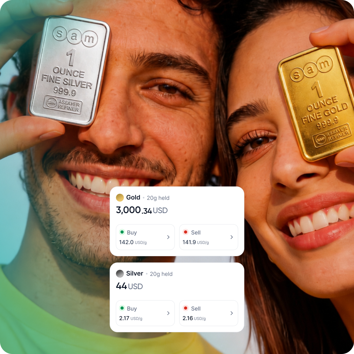 Gold and silver, just a tap away