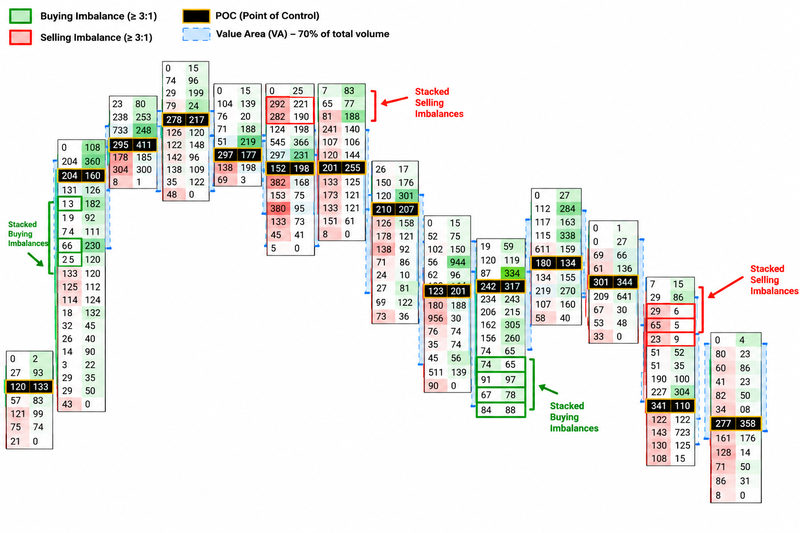 Buying and selling imbalances