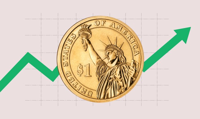 Dollar index edges higher following positive consumer sentiment report