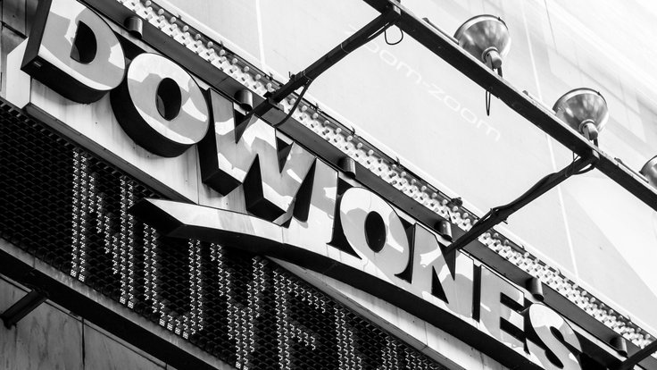 The Dow Jones Index is falling from a historic high